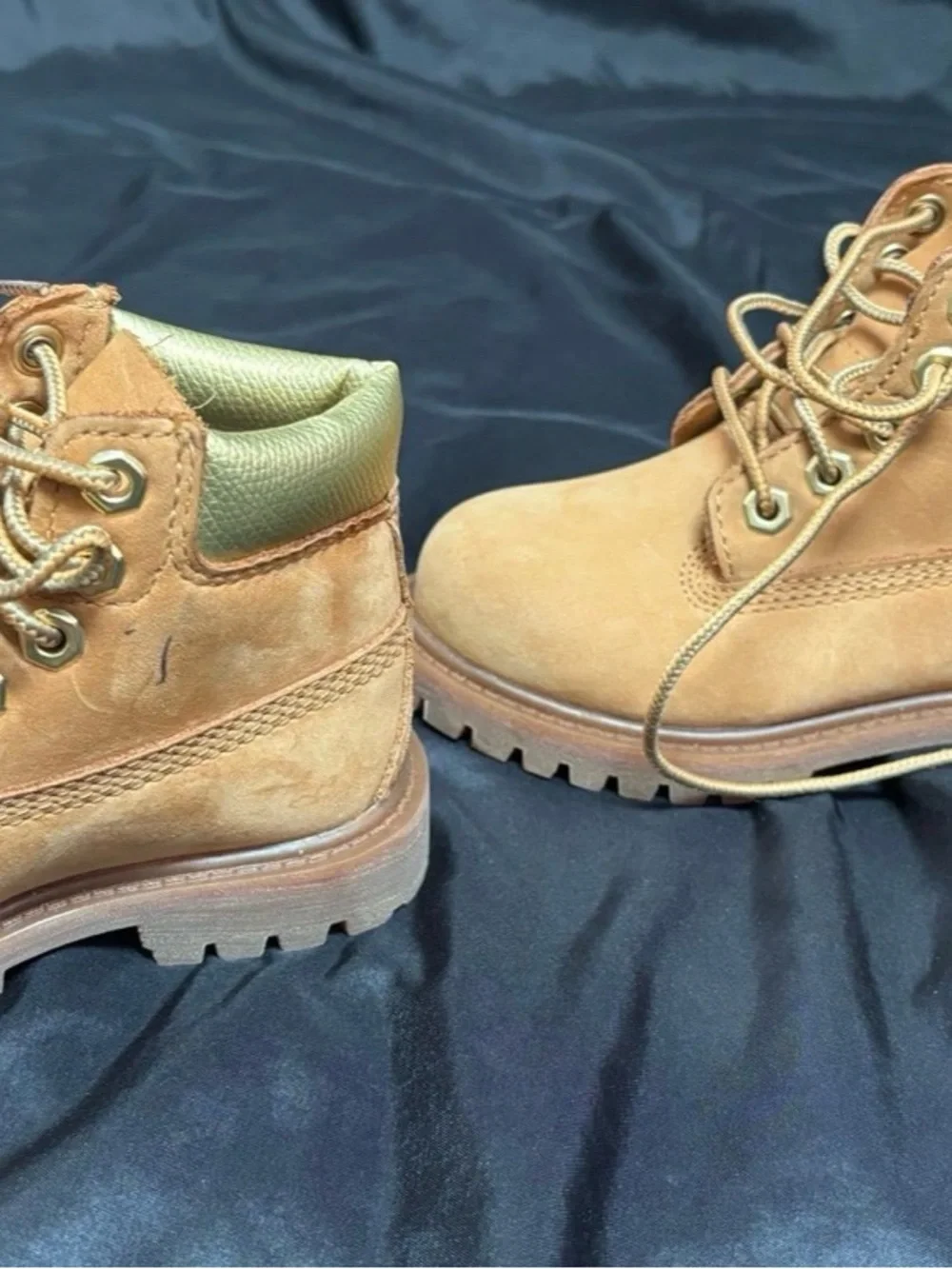 Kids Tan Suede Lace-Up Boots